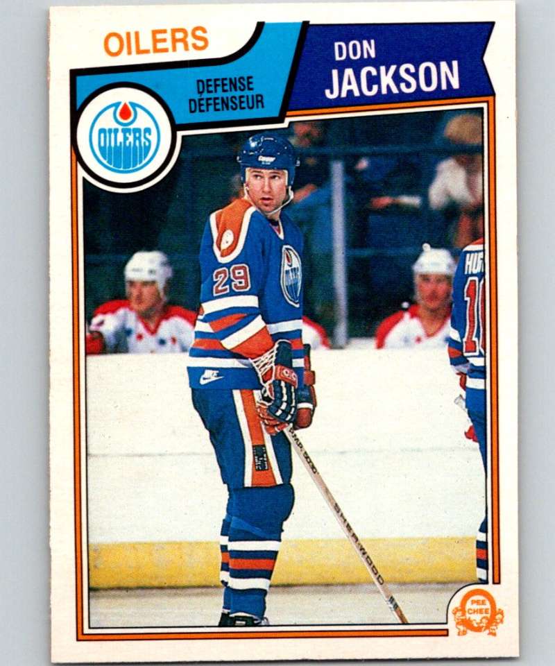 1983-84 O-Pee-Chee #33 Don Jackson RC Rookie Oilers NHL Hockey