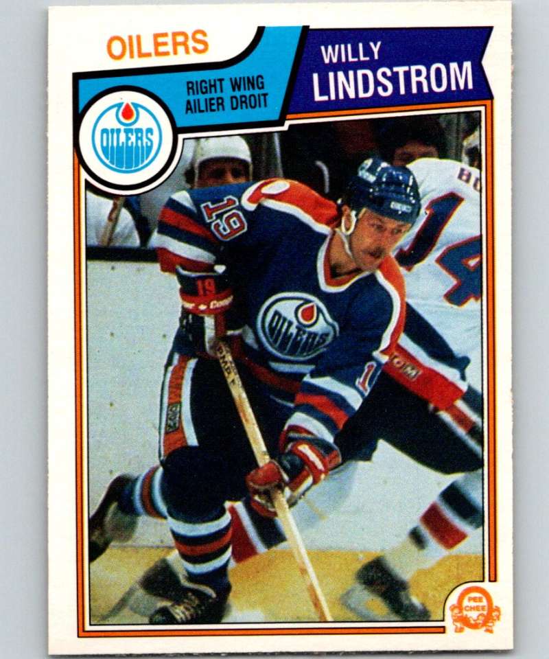 1983-84 O-Pee-Chee #35 Willy Lindstrom Oilers NHL Hockey