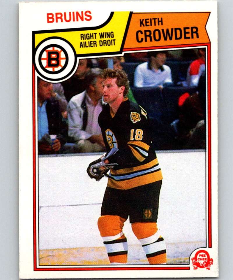 1983-84 O-Pee-Chee #47 Keith Crowder Bruins NHL Hockey