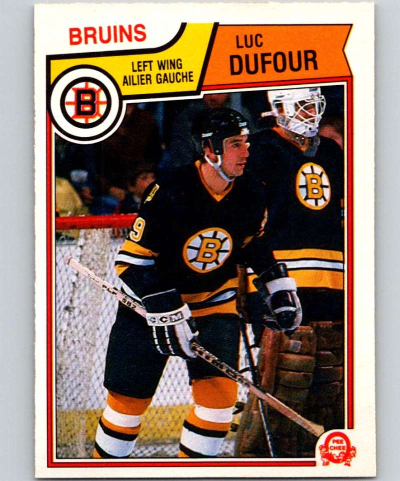 1983-84 O-Pee-Chee #48 Luc Dufour RC Rookie Bruins NHL Hockey