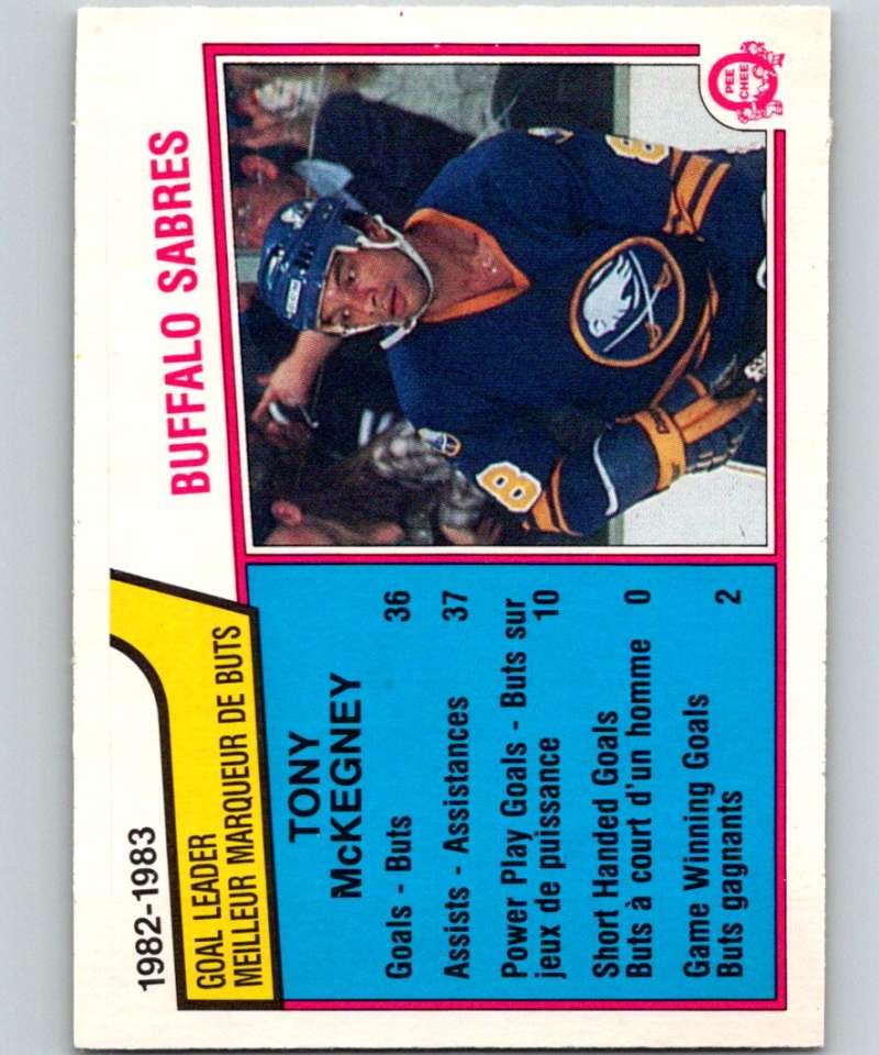 1983-84 O-Pee-Chee #60 Tony McKegney Sabres TL NHL Hockey