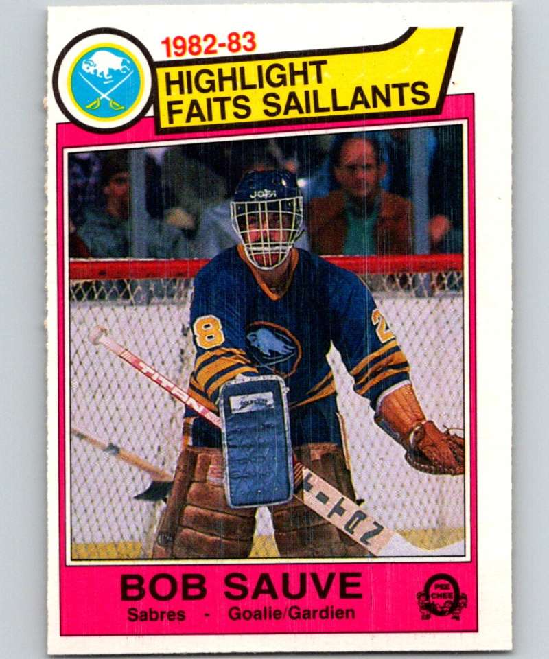 1983-84 O-Pee-Chee #61 Bob Sauve Sabres HL NHL Hockey