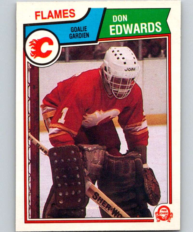1983-84 O-Pee-Chee #80 Don Edwards Flames NHL Hockey