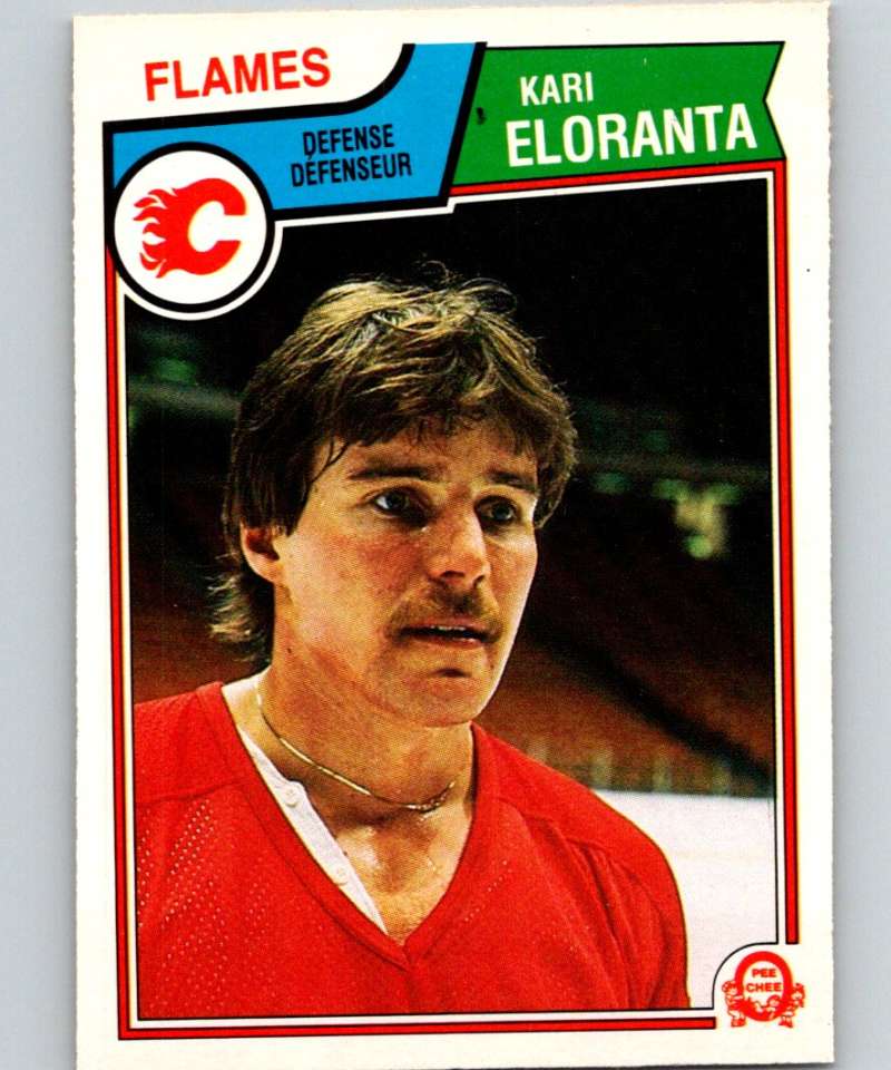 1983-84 O-Pee-Chee #81 Kari Eloranta RC Rookie Flames NHL Hockey