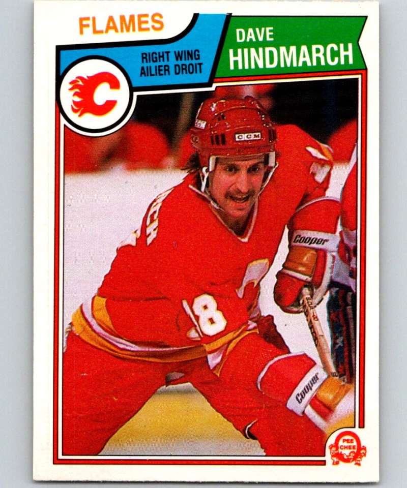 1983-84 O-Pee-Chee #82 Dave Hindmarch RC Rookie Flames NHL Hockey