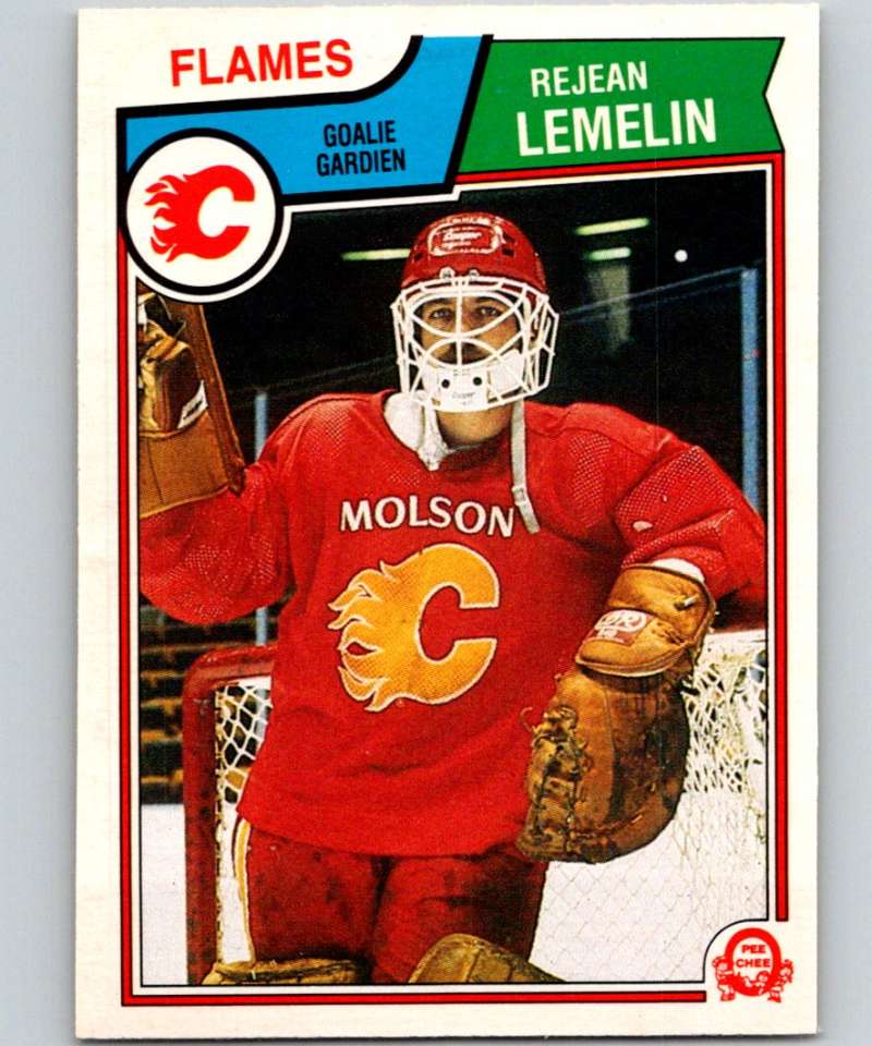 1983-84 O-Pee-Chee #86 Reggie Lemelin Flames NHL Hockey