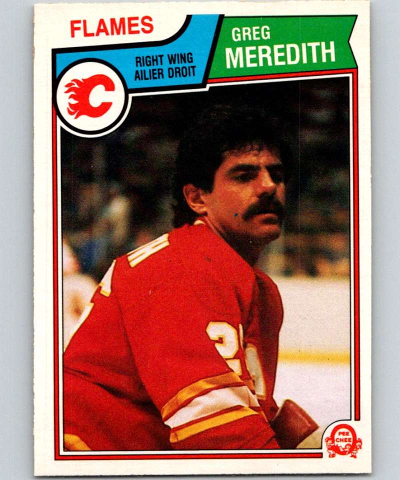 1983-84 O-Pee-Chee #88 Greg Meredith RC Rookie Flames NHL Hockey