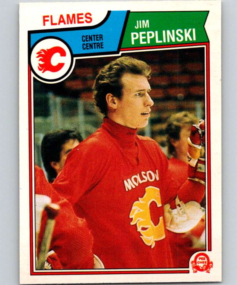1983-84 O-Pee-Chee #90 Jim Peplinski Flames NHL Hockey