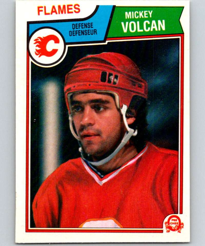 1983-84 O-Pee-Chee #94 Mickey Volcan RC Rookie Flames NHL Hockey