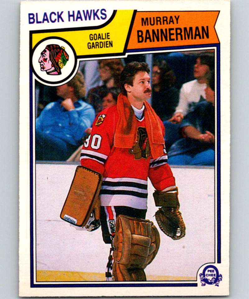 1983-84 O-Pee-Chee #97 Murray Bannerman Blackhawks NHL Hockey