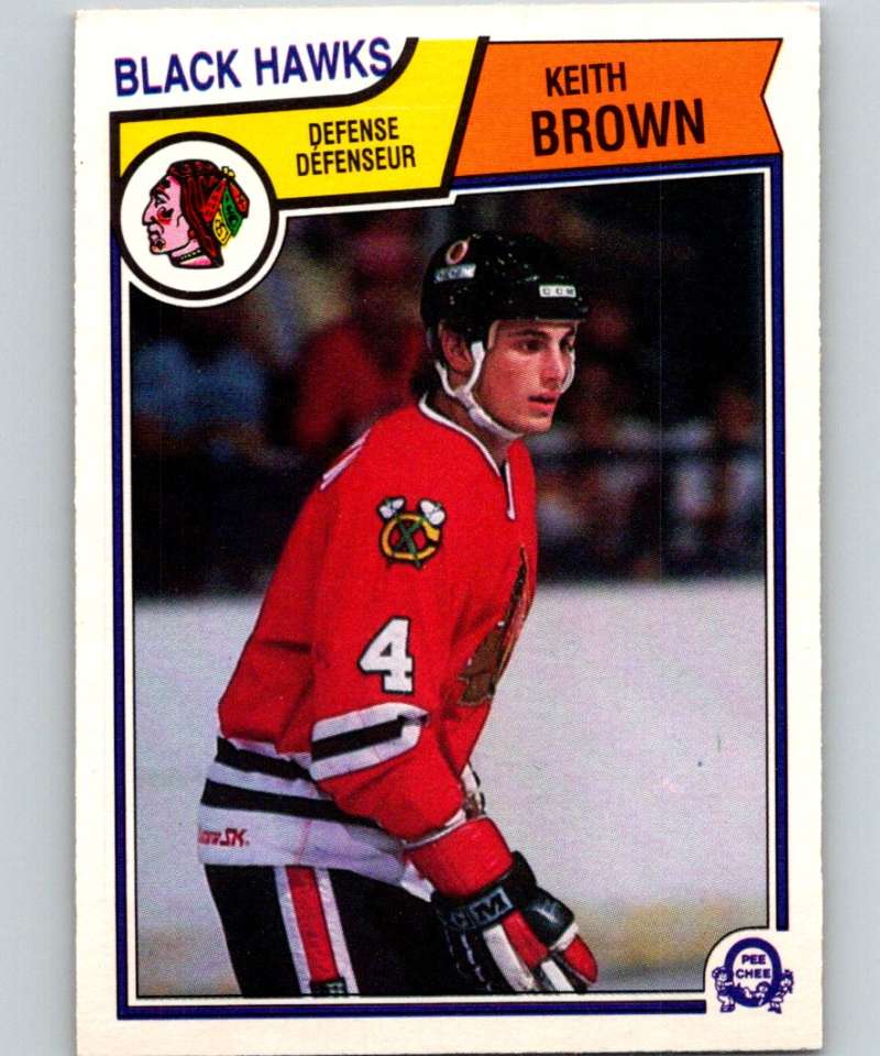 1983-84 O-Pee-Chee #98 Keith Brown Blackhawks NHL Hockey