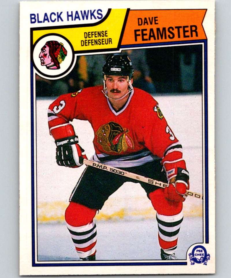 1983-84 O-Pee-Chee #100 Dave Feamster RC Rookie Blackhawks NHL Hockey