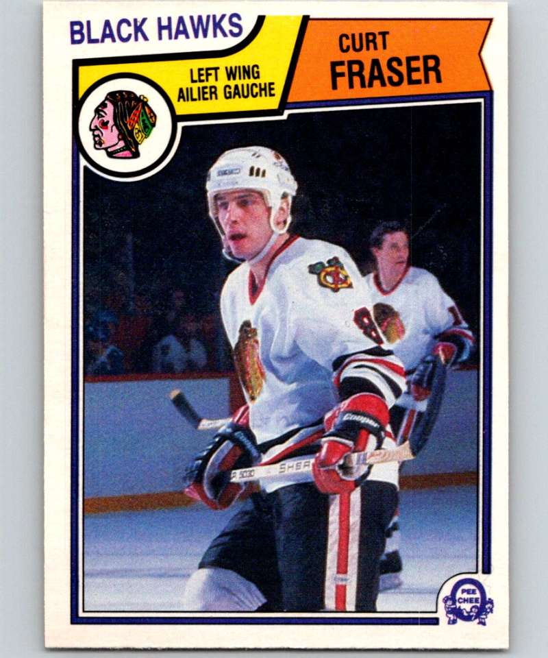 1983-84 O-Pee-Chee #102 Curt Fraser Blackhawks NHL Hockey
