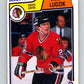 1983-84 O-Pee-Chee #106 Steve Ludzik RC Rookie Blackhawks UER NHL Hockey