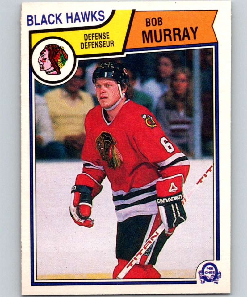 1983-84 O-Pee-Chee #108 Bob Murray Blackhawks NHL Hockey