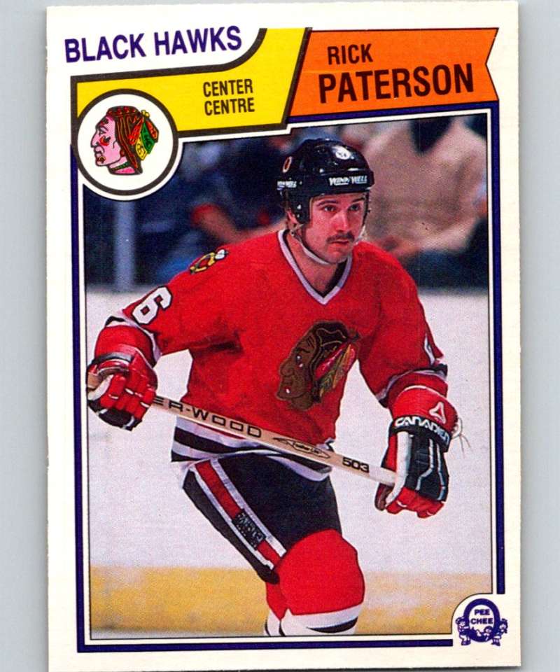 1983-84 O-Pee-Chee #109 Rick Paterson RC Rookie Blackhawks NHL Hockey