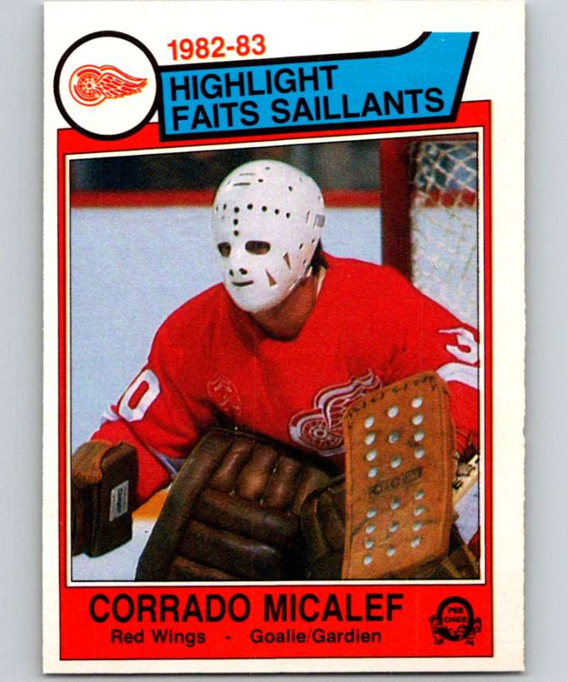 1983-84 O-Pee-Chee #116 Corrado Micalef Red Wings HL NHL Hockey