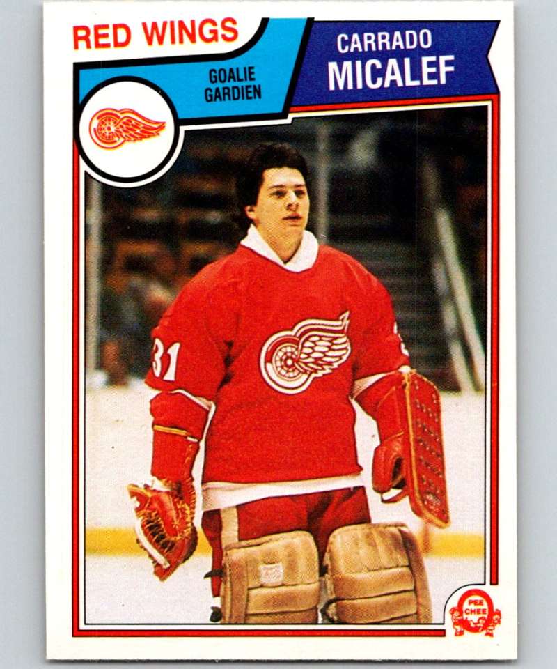 1983-84 O-Pee-Chee #126 Corrado Micalef RC Rookie Red Wings NHL Hockey