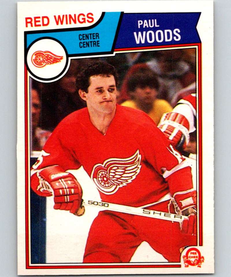 1983-84 O-Pee-Chee #133 Paul Woods Red Wings NHL Hockey