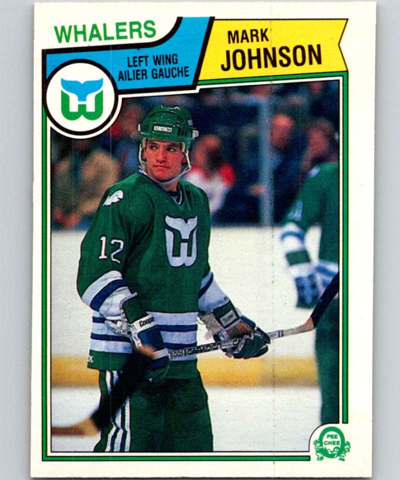 1983-84 O-Pee-Chee #140 Mark Johnson Whalers NHL Hockey Image 1