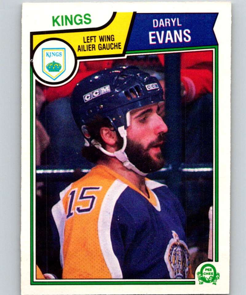1983-84 O-Pee-Chee #153 Daryl Evans RC Rookie Kings NHL Hockey