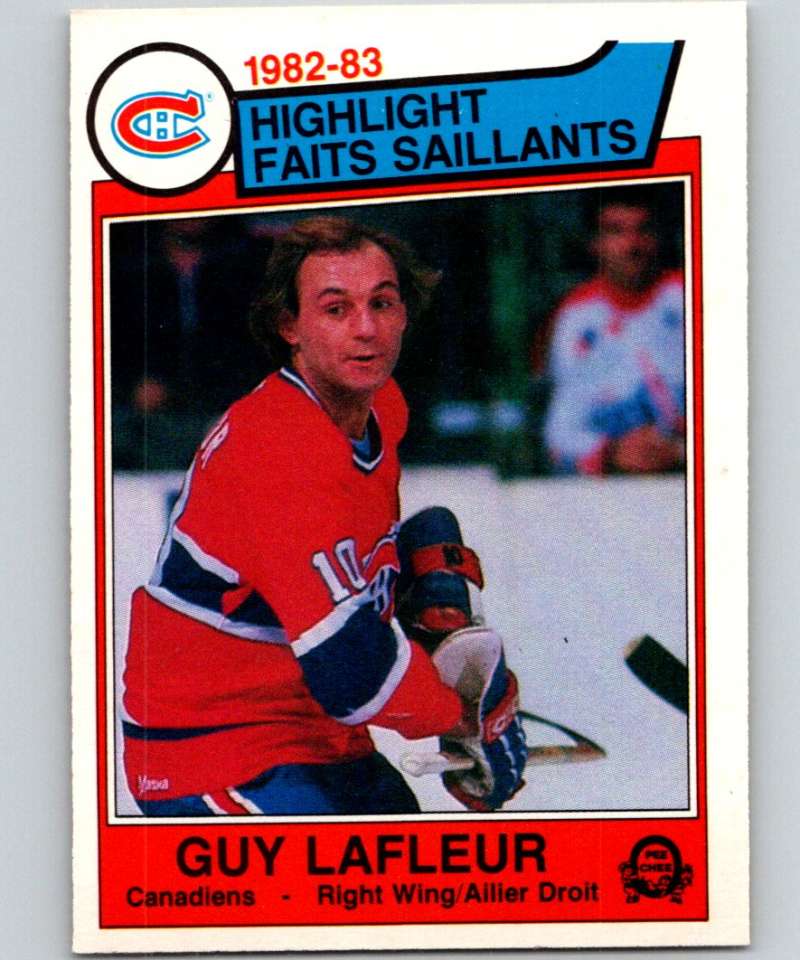 1983-84 O-Pee-Chee #183 Guy Lafleur Canadiens HL NHL Hockey