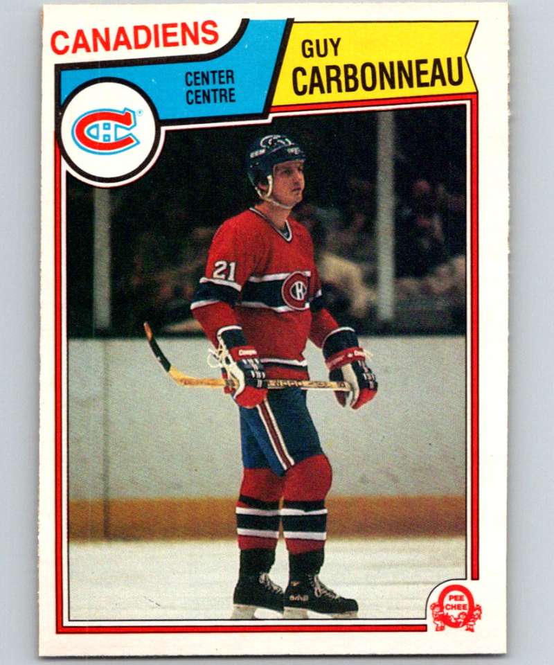 1983-84 O-Pee-Chee #185 Guy Carbonneau RC Rookie Canadiens NHL Hockey