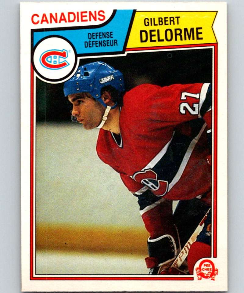 1983-84 O-Pee-Chee #186 Gilbert Delorme RC Rookie Canadiens NHL Hockey