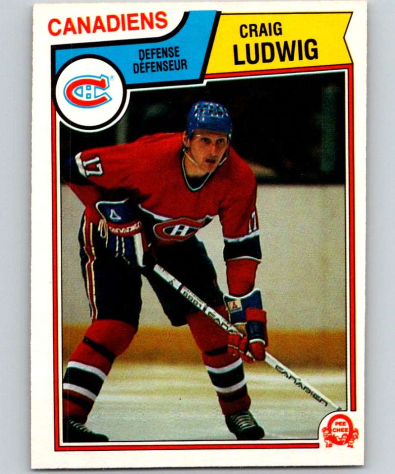 1983-84 O-Pee-Chee #190 Craig Ludwig RC Rookie Canadiens NHL Hockey
