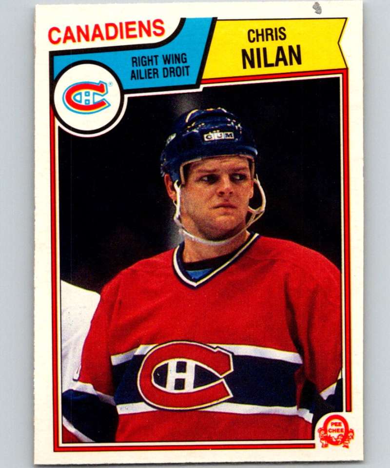 1983-84 O-Pee-Chee #194 Chris Nilan RC Rookie Canadiens NHL Hockey