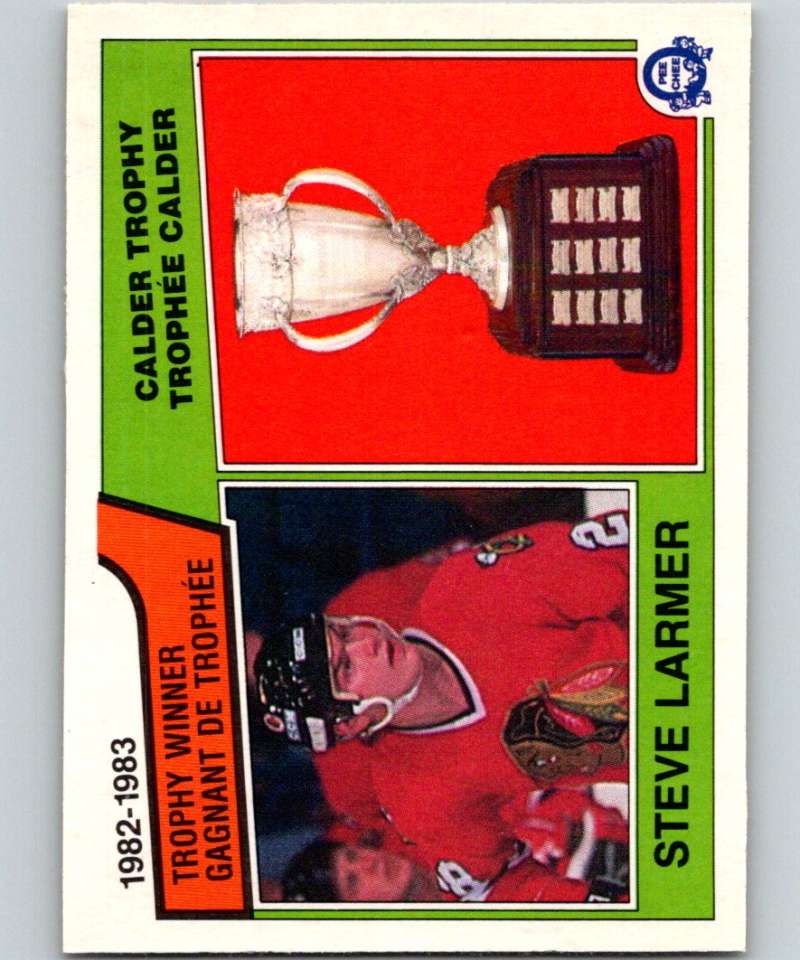 1983-84 O-Pee-Chee #206 Steve Larmer/ RC Rookie Blackhawks NHL Hockey