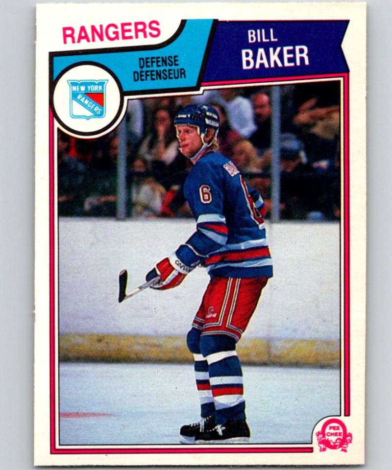 1983-84 O-Pee-Chee #240 Bill Baker RC Rookie NY Rangers NHL Hockey