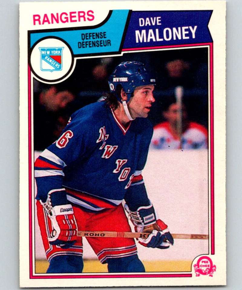 1983-84 O-Pee-Chee #249 Dave Maloney NY Rangers NHL Hockey