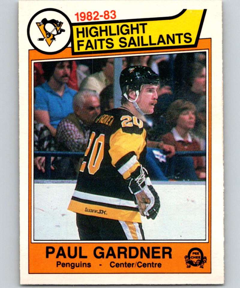 1983-84 O-Pee-Chee #275 Paul Gardner Penguins HL NHL Hockey