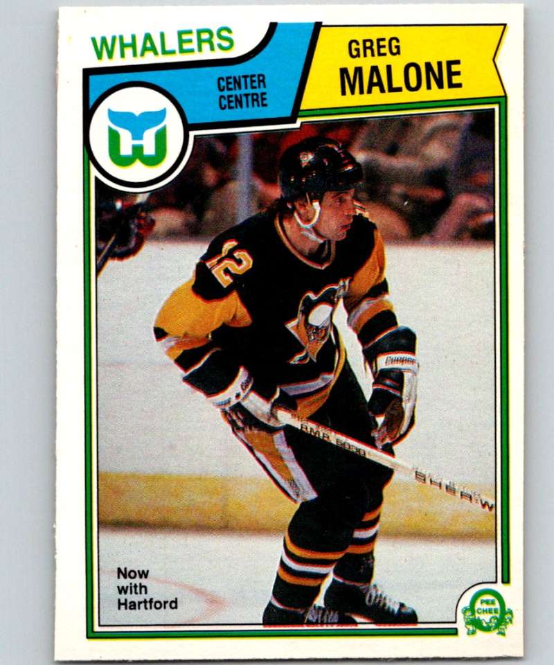 1983-84 O-Pee-Chee #284 Greg Malone Whalers NHL Hockey