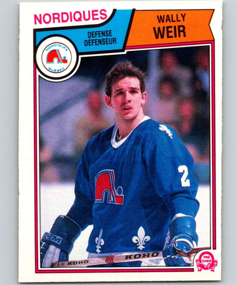 1983-84 O-Pee-Chee #306 Wally Weir Nordiques NHL Hockey