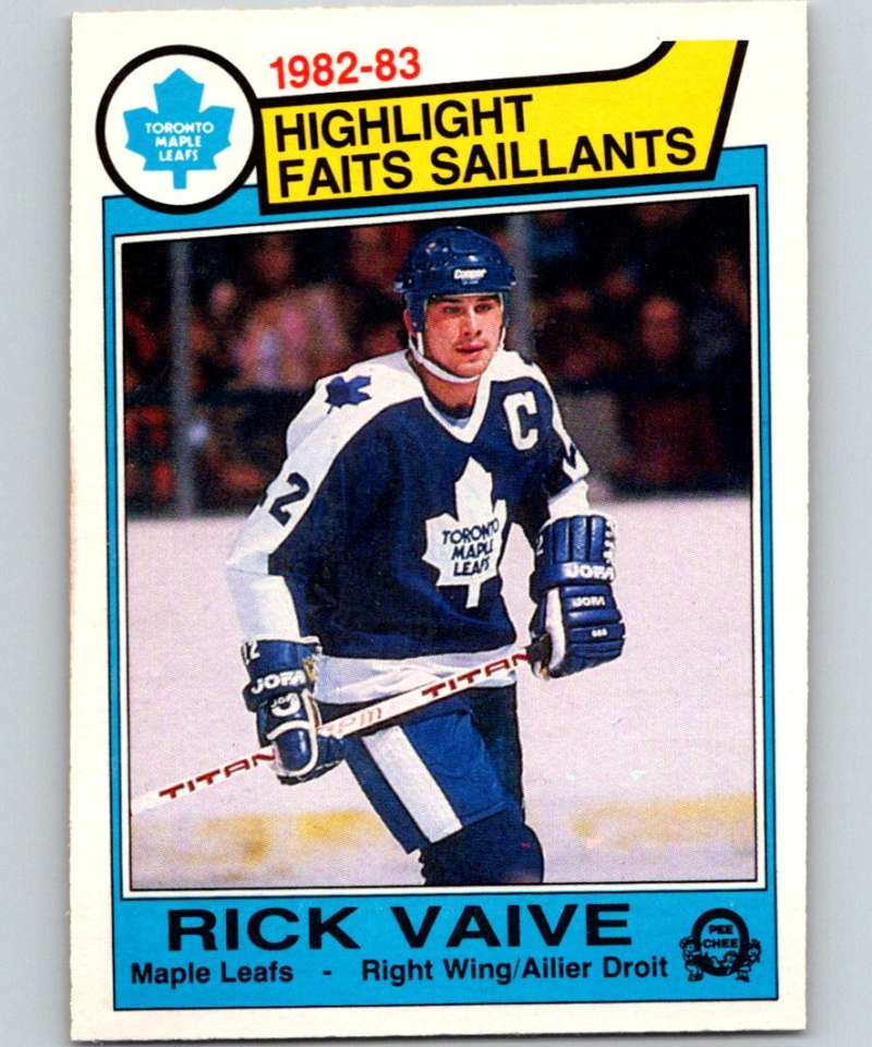 1983-84 O-Pee-Chee #324 Rick Vaive Maple Leafs HL NHL Hockey