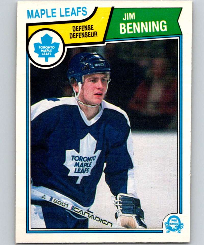 1983-84 O-Pee-Chee #326 Jim Benning Maple Leafs NHL Hockey