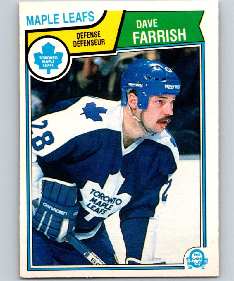1983-84 O-Pee-Chee #329 Dave Farrish Maple Leafs NHL Hockey