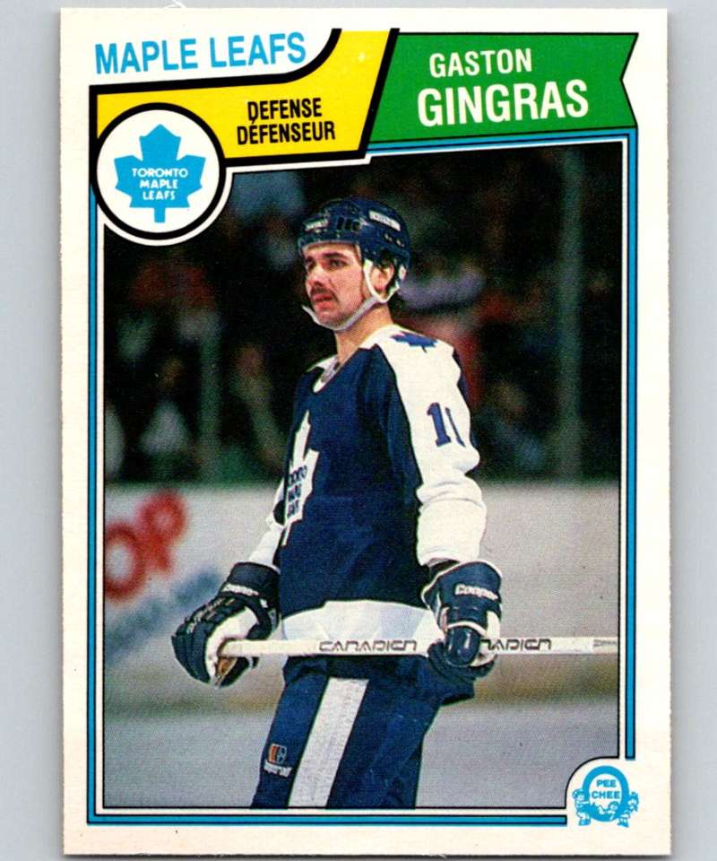 1983-84 O-Pee-Chee #332 Gaston Gingras Maple Leafs NHL Hockey