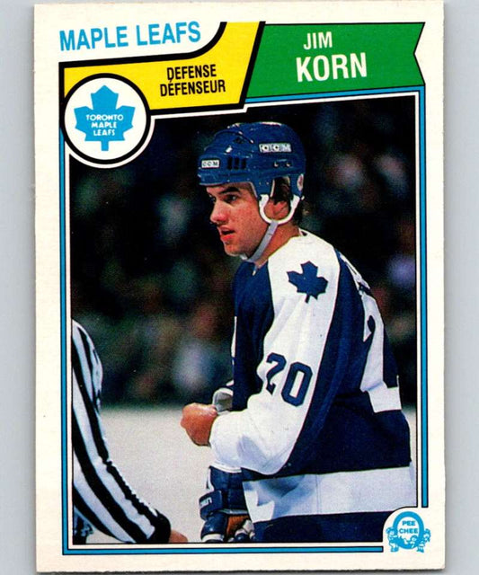 1983-84 O-Pee-Chee #335 Jim Korn Maple Leafs NHL Hockey Image 1
