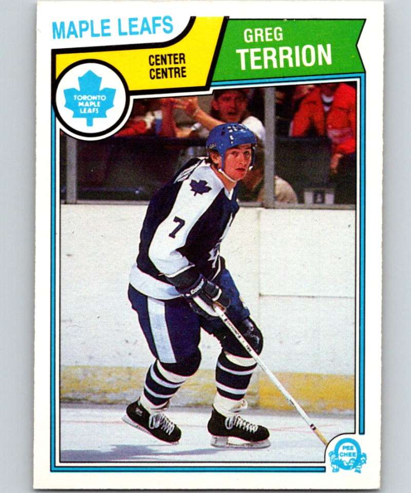 1983-84 O-Pee-Chee #342 Greg Terrion Maple Leafs NHL Hockey