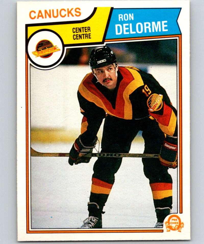 1983-84 O-Pee-Chee #348 Ron Delorme Canucks NHL Hockey