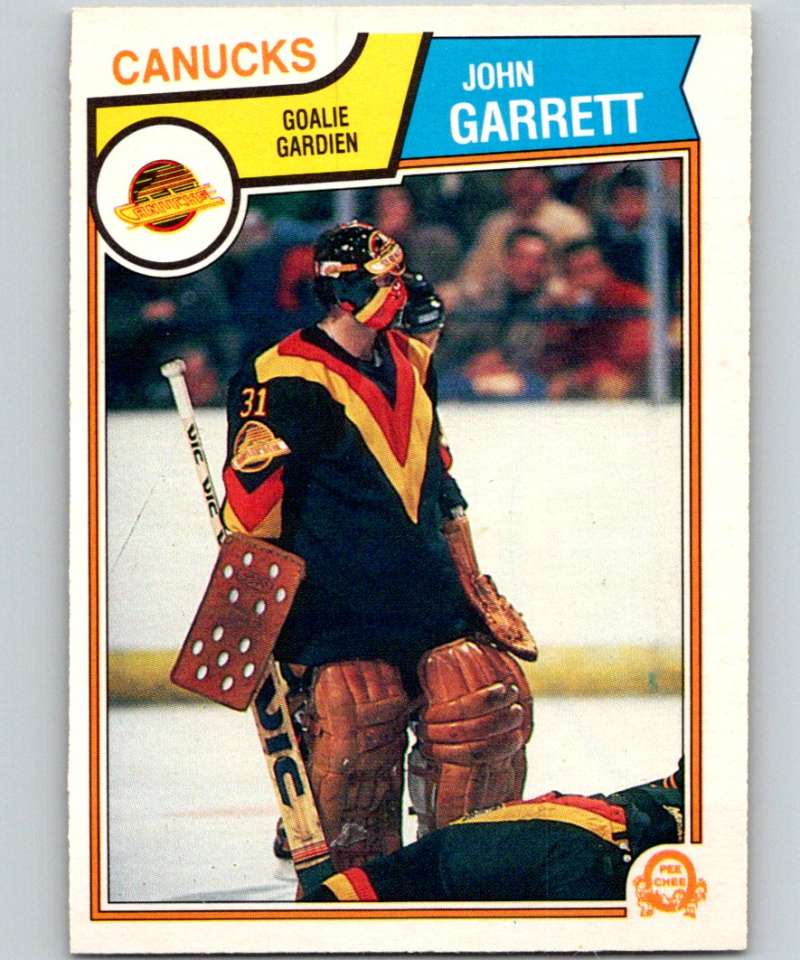 1983-84 O-Pee-Chee #349 John Garrett Canucks NHL Hockey