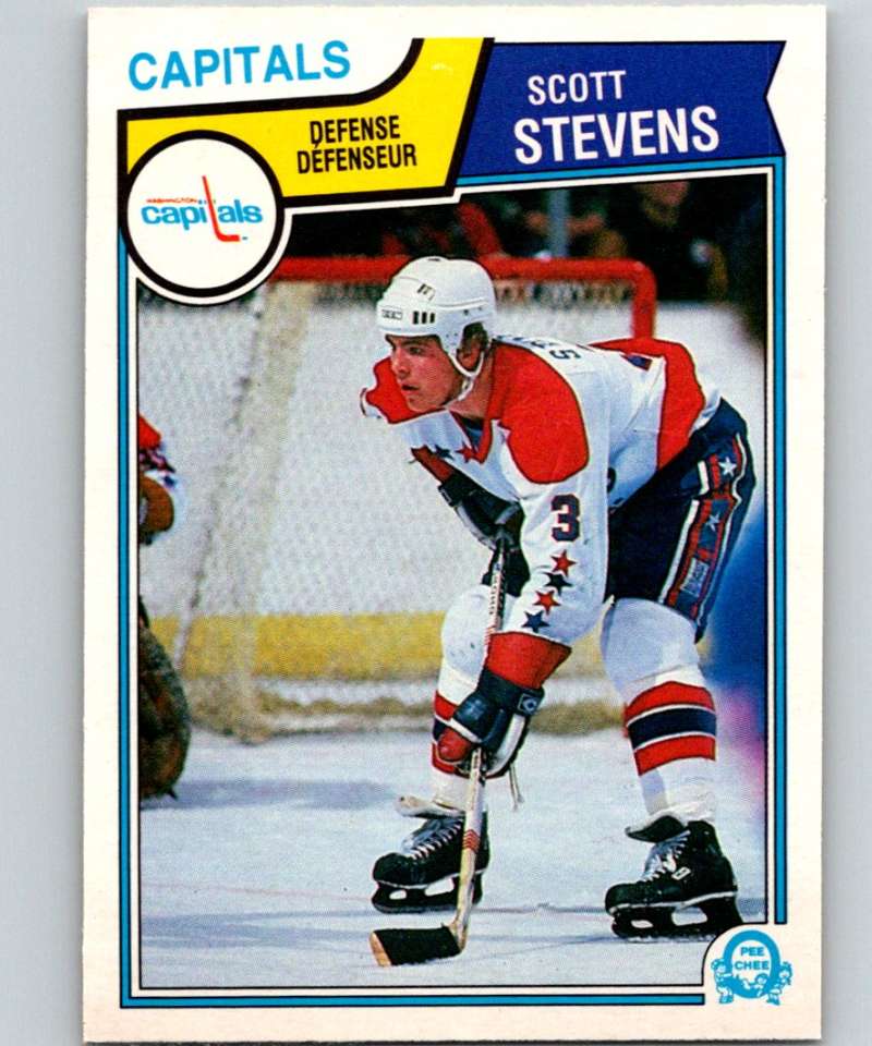 1983-84 O-Pee-Chee #376 Scott Stevens RC Rookie Capitals NHL Hockey