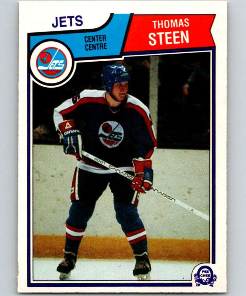 1983-84 O-Pee-Chee #393 Thomas Steen Winn Jets NHL Hockey