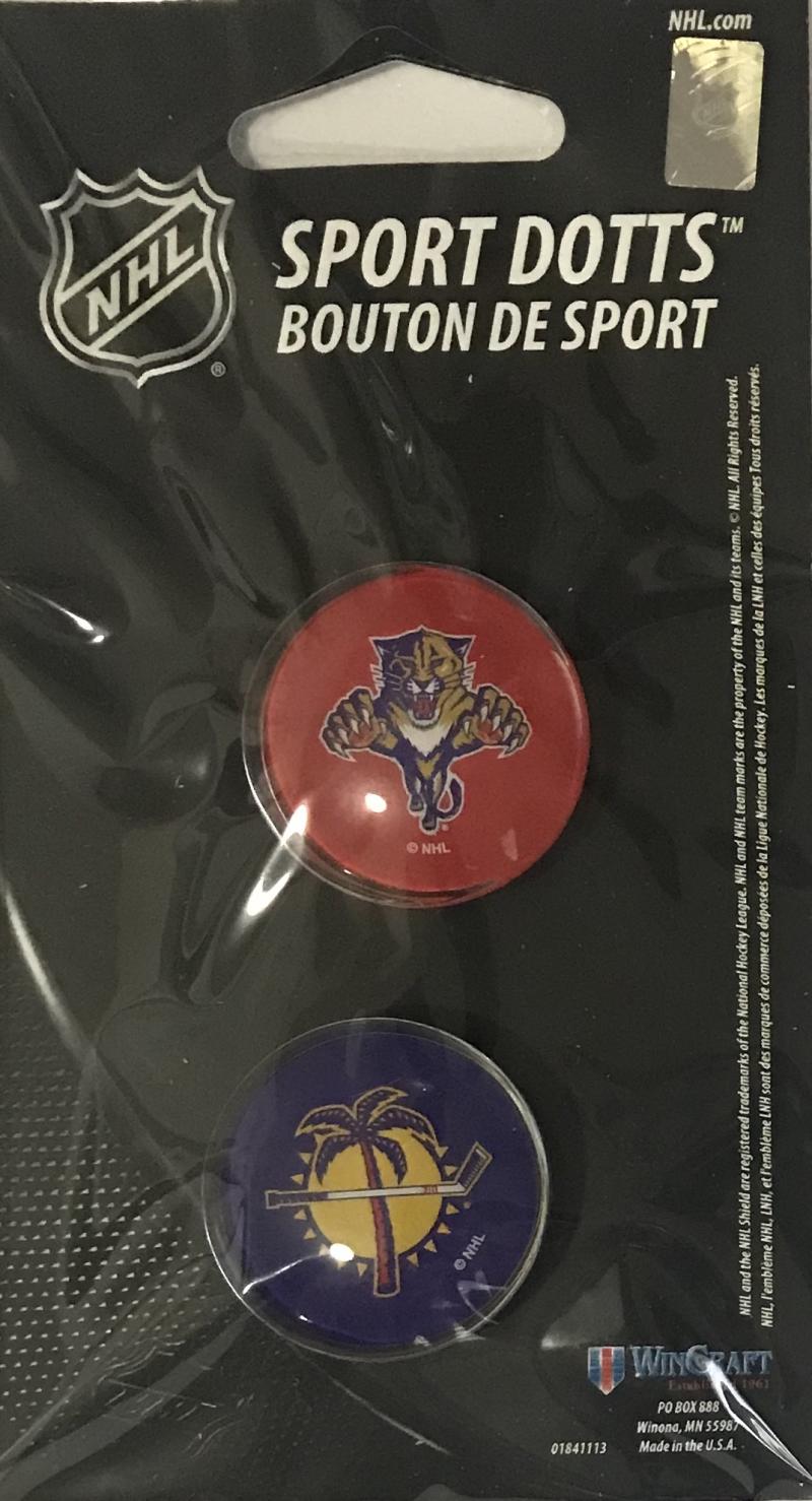 Florida Panthers NHL 1" Sport Dotts Convex Glass Magnet 2 Pack Image 1