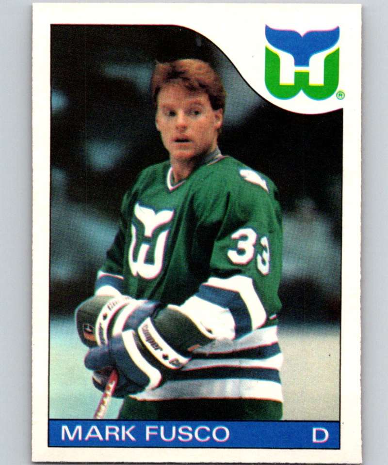 1985-86 O-Pee-Chee #74 Mark Fusco RC Rookie Whalers NHL Hockey