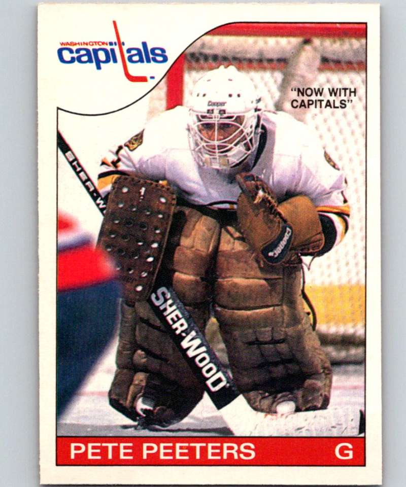 1985-86 O-Pee-Chee #75 Pete Peeters Capitals NHL Hockey