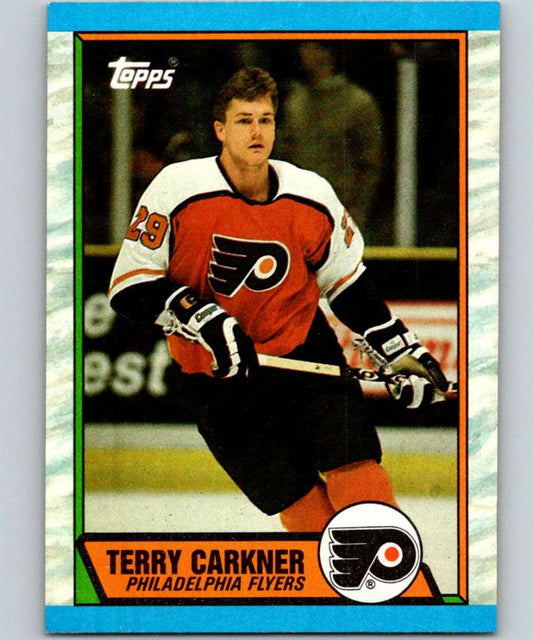 1989-90 Topps #3 Terry Carkner RC Rookie Flyers NHL Hockey Image 1